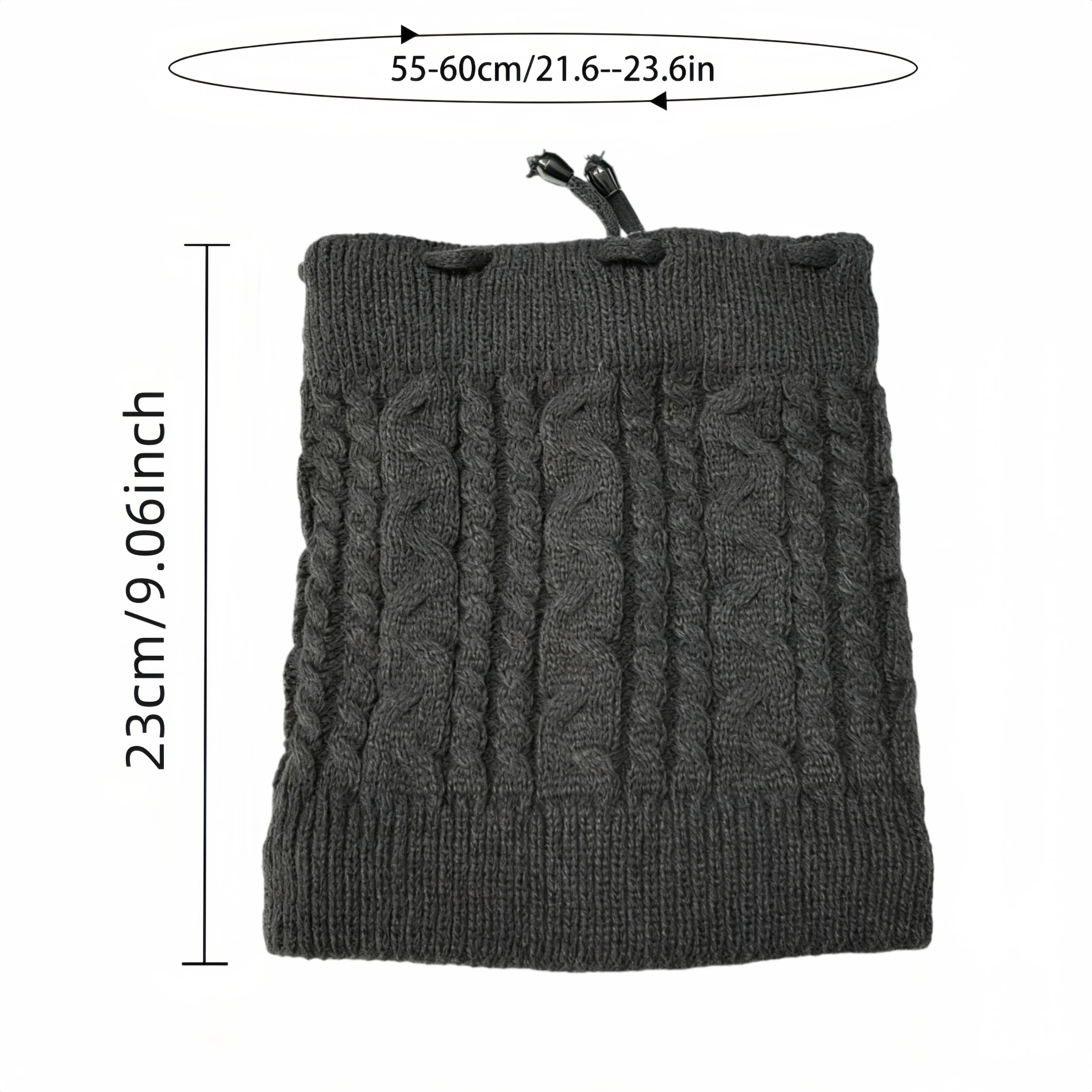 Mehrzweck-Set mit gestrickter Wintermütze und Schal | Warme Thermo-Mütze, Halswärmer, Ski-Gesichtsbedeckung für Damen und Herren, Outdoor, kaltes Wetter – Detail 39