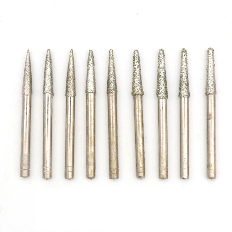 

3/4mm Shank Computer Carving Needle CNC Jade Carving Grinding Head Pointed Needle Jade Diamond Carving Knife Stone Carving Tool