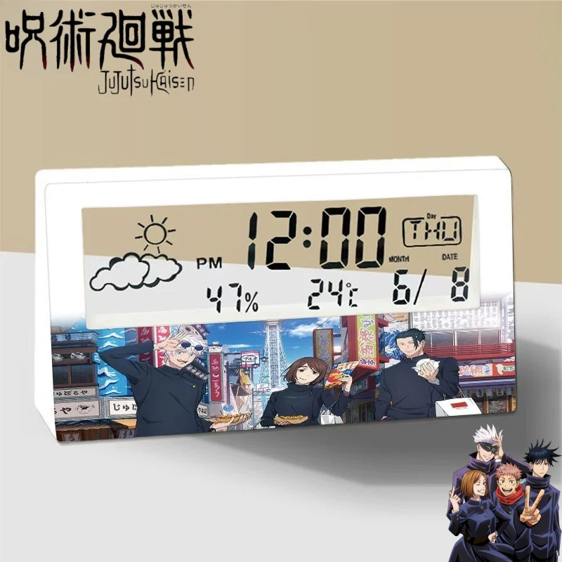Reloj inteligente de escritorio con patrón de dibujos animados de Anime personalizado, creativo, Jujutsu Kaisen Gojo Satoru Fushiguro Megumi Kugisaki Nobara