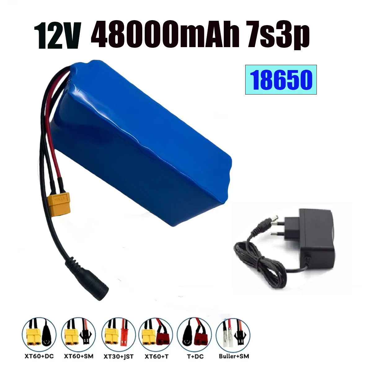 

12V 48000mah 18650 7s3p NEW Lithium Battery Pack large Capacity Built-in BMS 50Ah Suitable for Small Power Electronic Equipment
