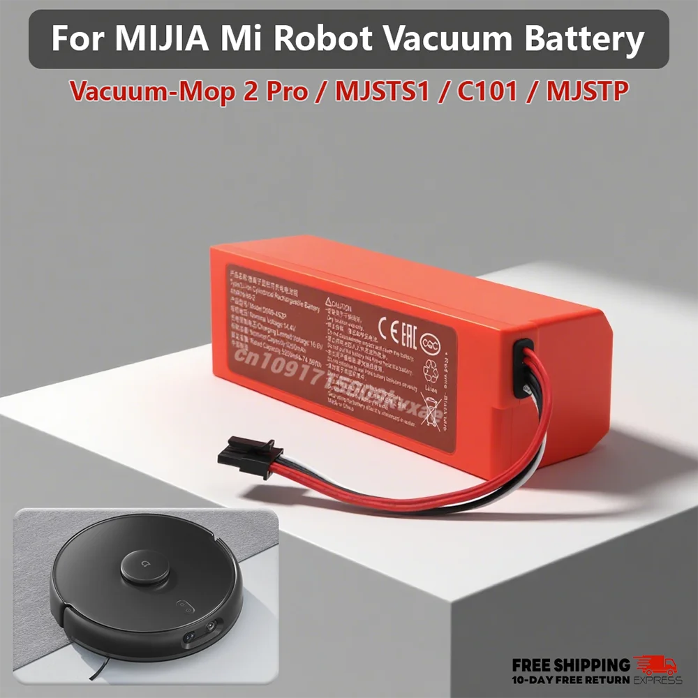 

5200mAh D099-4S2P S1-260-4S2P Battery for Xiaomi MIJIA Robot Vacuum Mop 2 Pro MJSTS1 C101 MJSTP Lithium Pack