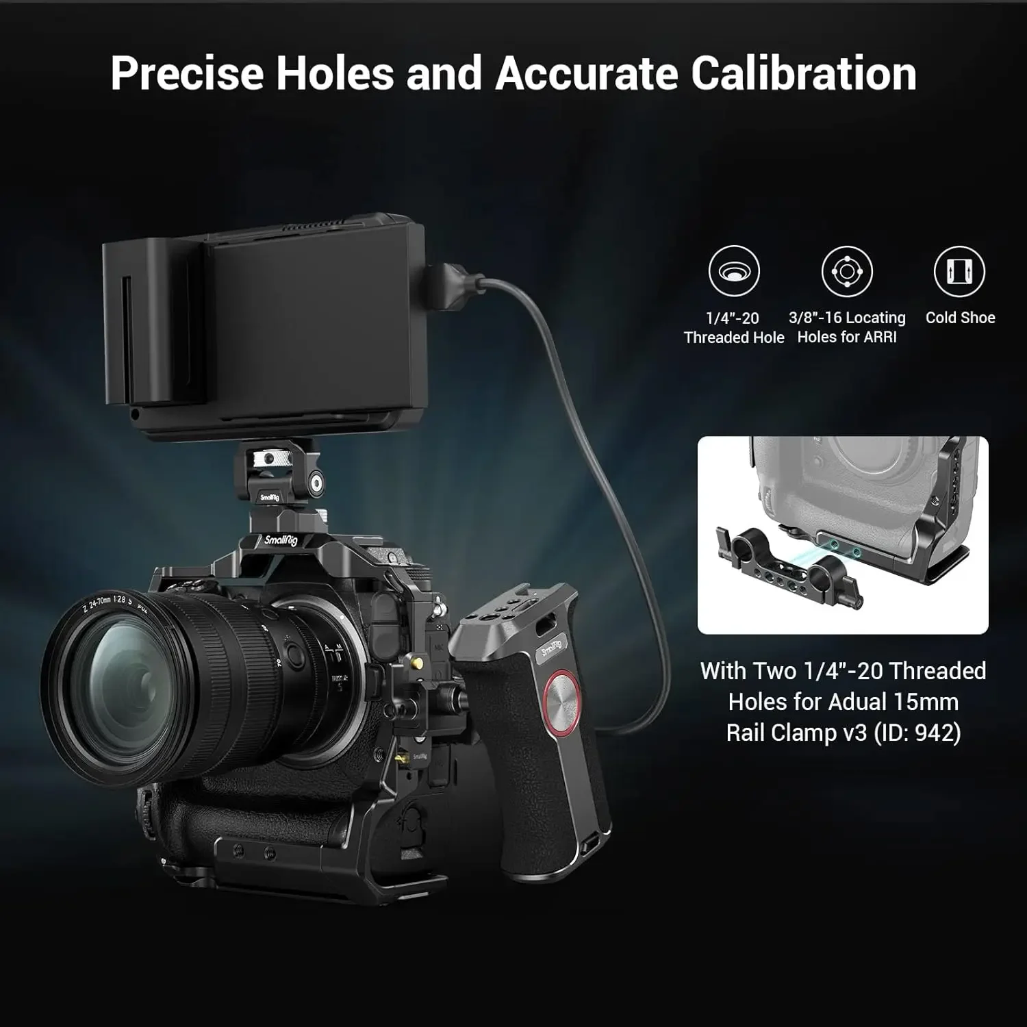 

New SmallRig Z9 Camera Cage for Nikon Z9, Aluminum Alloy Camera Video Cage Film Movie Making Cage with Shoe Mount 3195