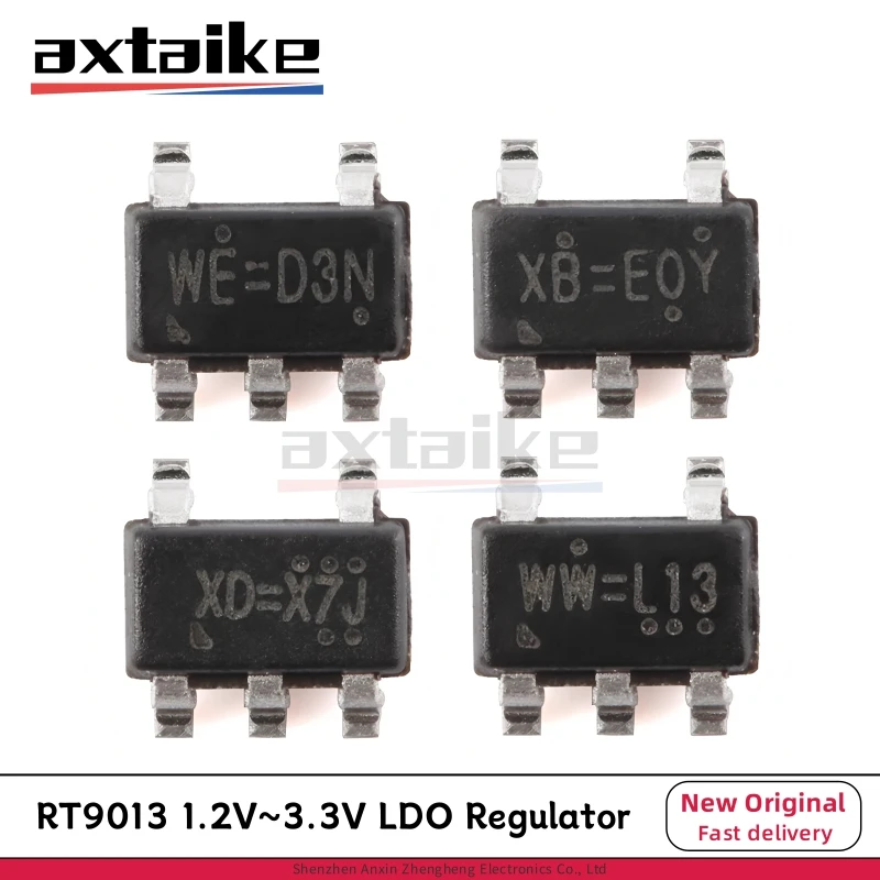 Chip SMD IC regulador LDO, 20 piezas RT9013, 1,2 V, 1,5 V, 1,8 V, 2,5 V, 2,8 V, 3,0 V, SOT23-5, 12, 15, 18, 25, 28, 30, 33 GB, 500mA