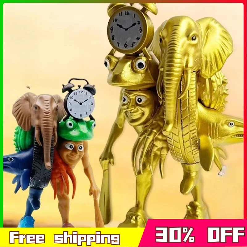 

18cm New TungTungTung Sahur Anime Figure Peripheral PVC Model Combination Statue Desktop Ornaments Boys Birthday Gifts Toys