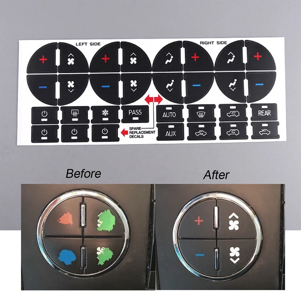 Car Indoor Car Button Repair Sticker Audio Button Repair Car Sticker Suitable for Audi A4 B6, B7/ A6/ A2 and A3 8L/P