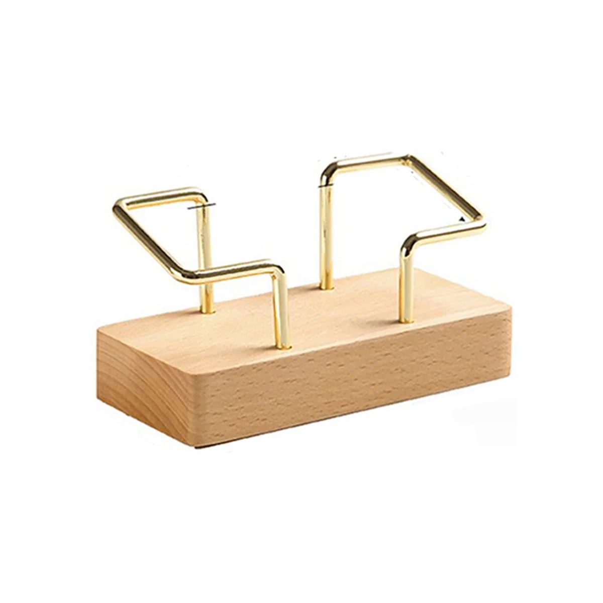 

Business Card Holder Organizer Office Desk Display Stand Memo Counter Accessories Tabletop Shelf Home,Beech Wood Color