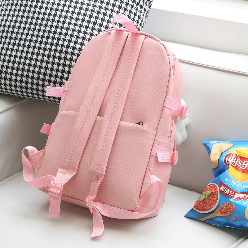 Mochila impermeável feminina, bolsa escolar juvenil para crianças, grande capacidade, presente de volta à escola para crianças, 4 em 1