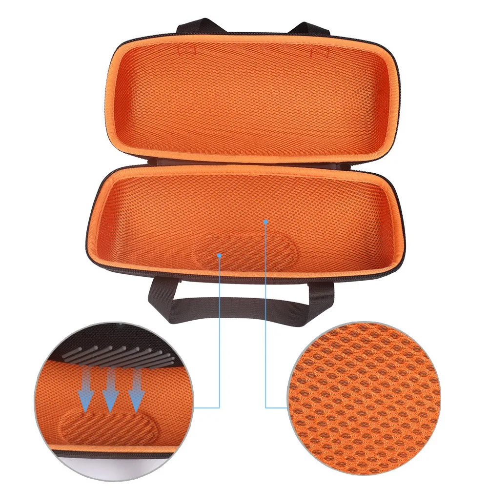 Caja de almacenamiento para JBL Xtreme 3, funda protectora para Xtreme3, bolsa portátil para altavoz inalámbrico, color negro y naranja