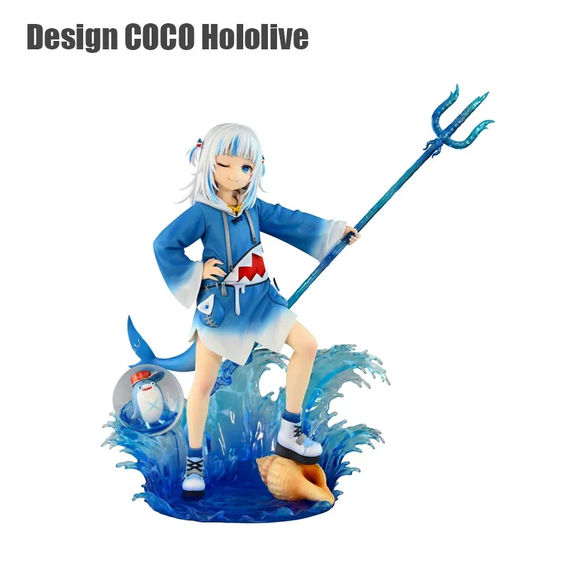 COCO Hololive Undefined Gawr Gura Figure 24cm Pvc Anime Action Figurine Model Toys for Boys Gifts (Need to Purchase 3 Copies) 1