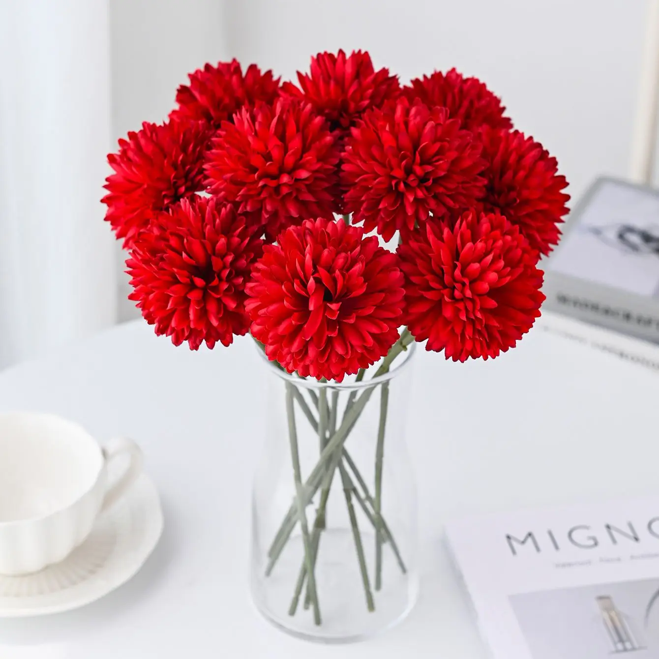 Flores Artificiales de Seda, Hortensias, Pompones, Decoración para el Hogar, Manualidades, Bodas, Festivales, Coronas, Accesorios Nupciales, Regalos DIY, 5/10 Piezas