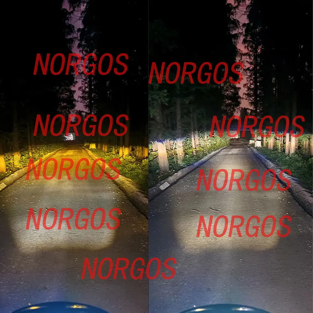 NORGOS 12V 24V 3“ Fog Lights Pickup Truck LED Pods Offroad Super Bright for Jeep KAMAZ SCANIA Benz DAF Freightliner Kenworth