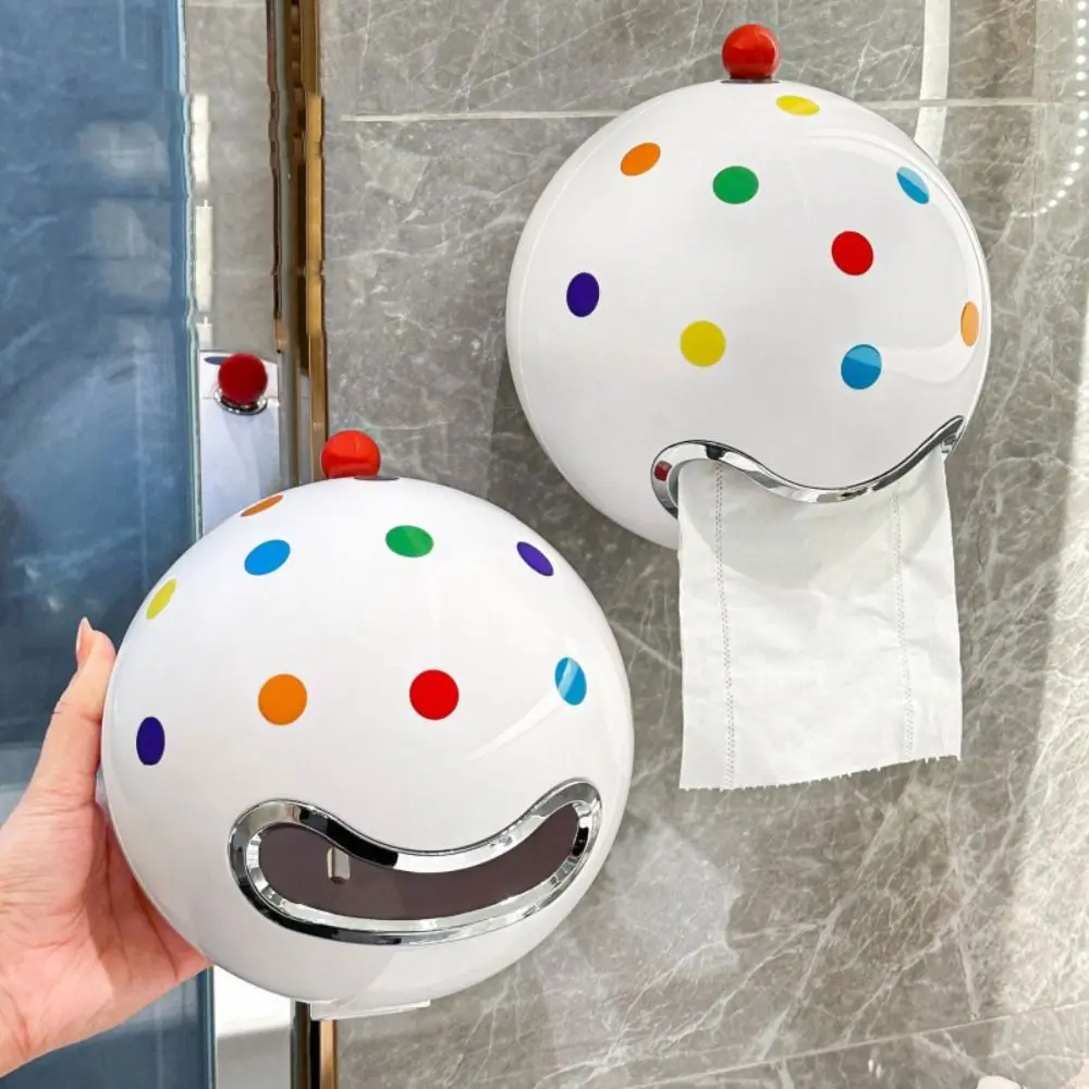 

Многоцелевая коробка для туалетной бумаги, настенный круглый держатель для коробок для салфеток, изысканная стойка для хранения рулонной бумаги без перфорации, ванная комната