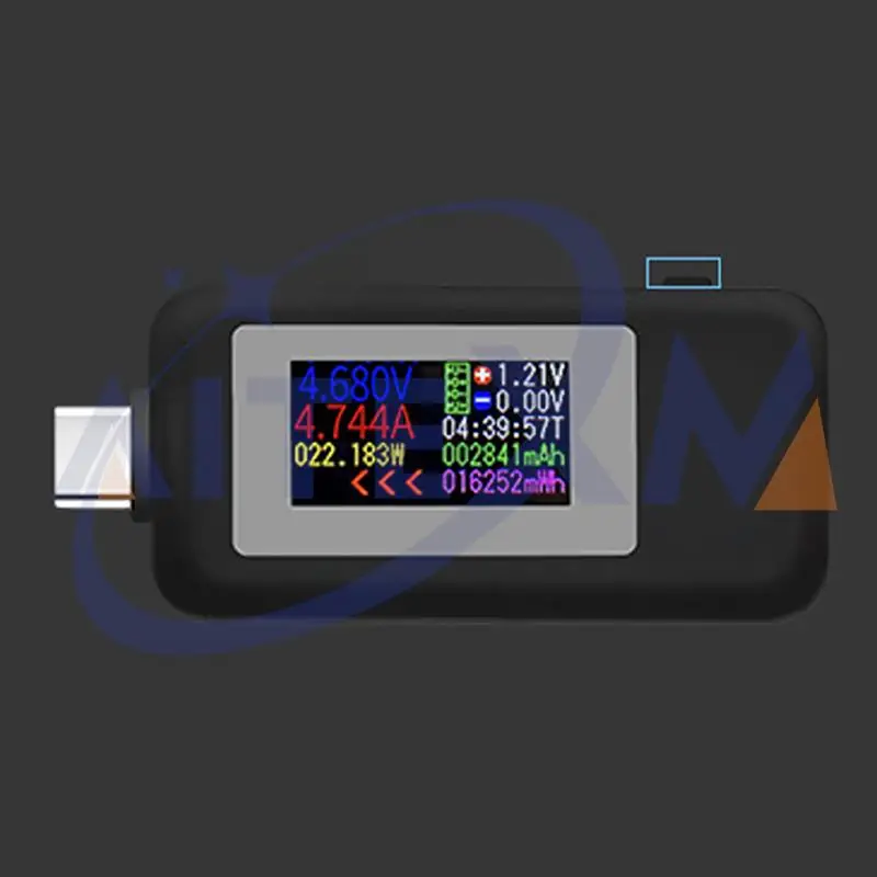 10 in 1 DC tipe-c USB Tester arus 4-30v tegangan Meter waktu Ammeter Monitor Digital Cut-off Power indikator Bank Charger