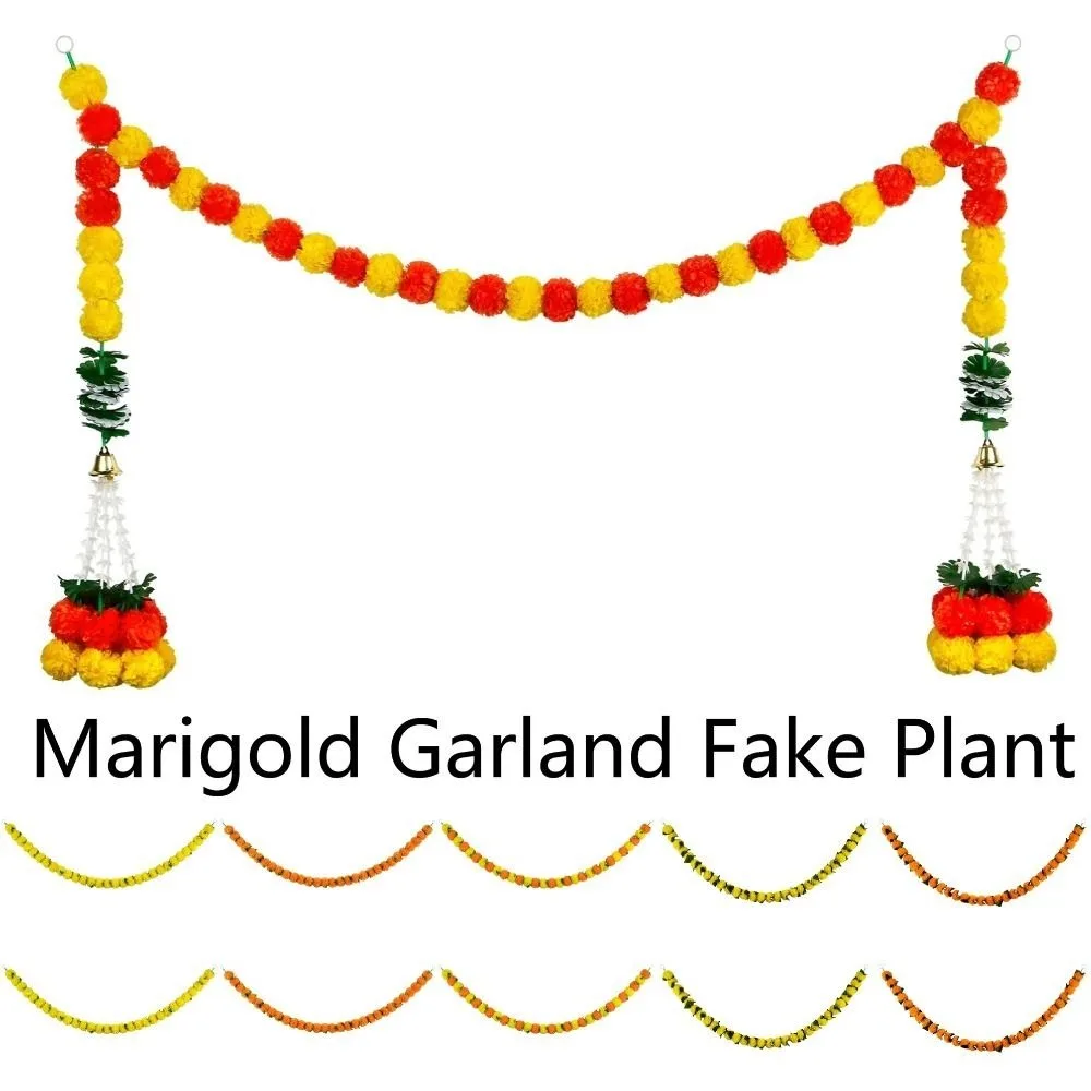 DIY القطيفة جارلاند ​ ​   ديكور أحداث Pooja Diwali Fiesta زهور القطيفة ​ ​   قابلة لإعادة الاستخدام قابلة للانحناء ​ ​   أكاليل زهرة القطيفة