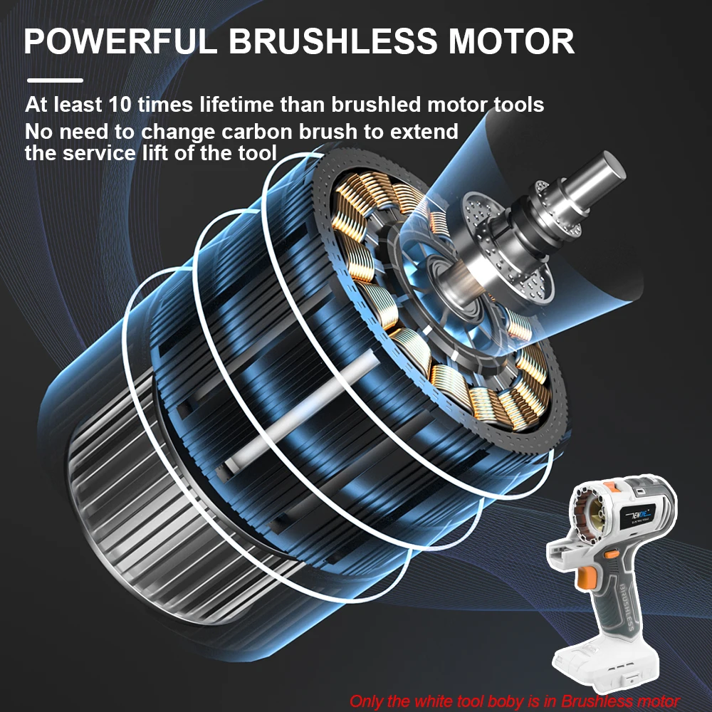 Imagem -05 - Motosserra Elétrica sem Fio 2in Lixadeira Rushless Furadeira de Impacto Chave Multitool Serra Circular Oscilante para 18v Makita