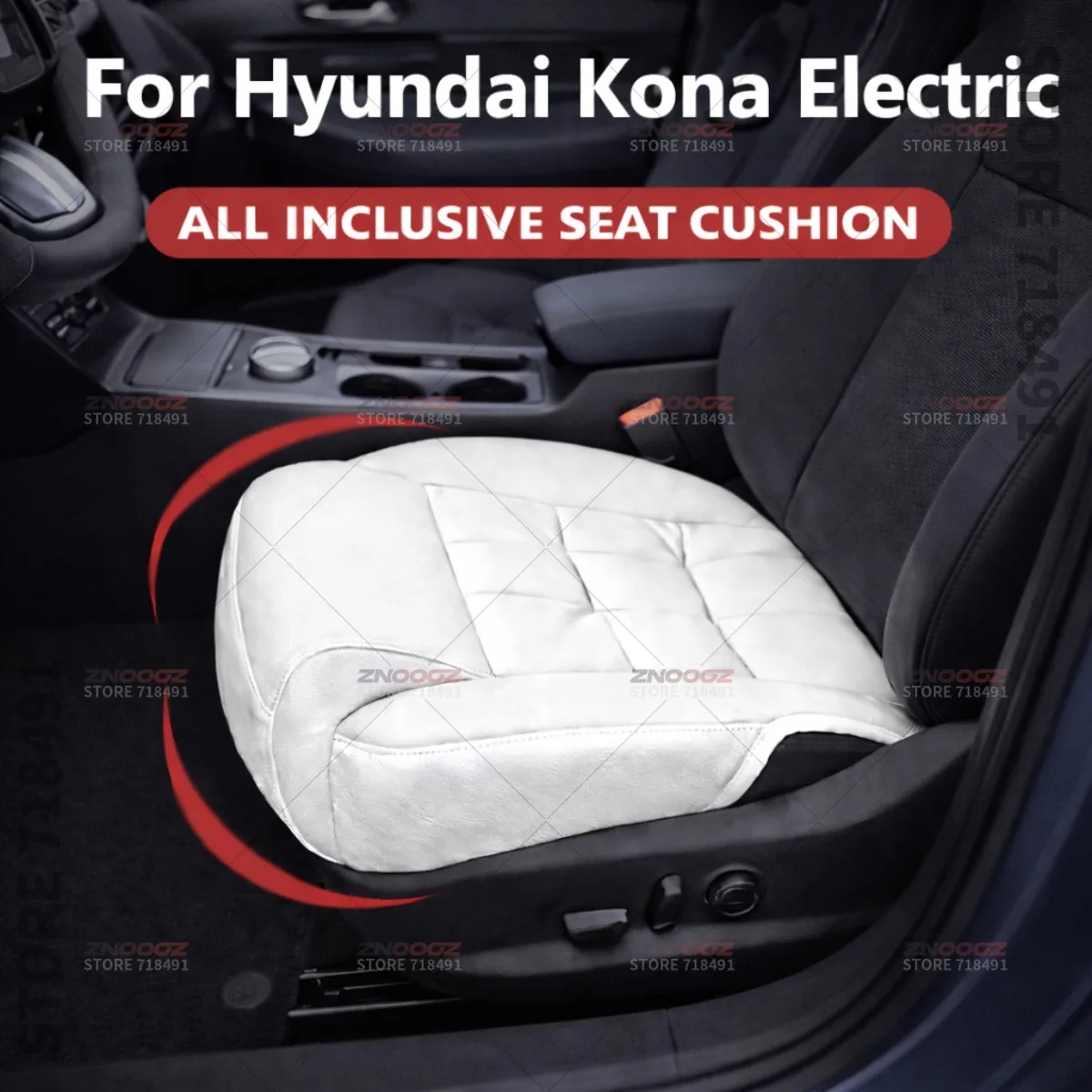 

Car Seat Leg Support Extension Seat Cover Memory Foam Extender Cushion Interior Accessories For Hyundai Kona Electric