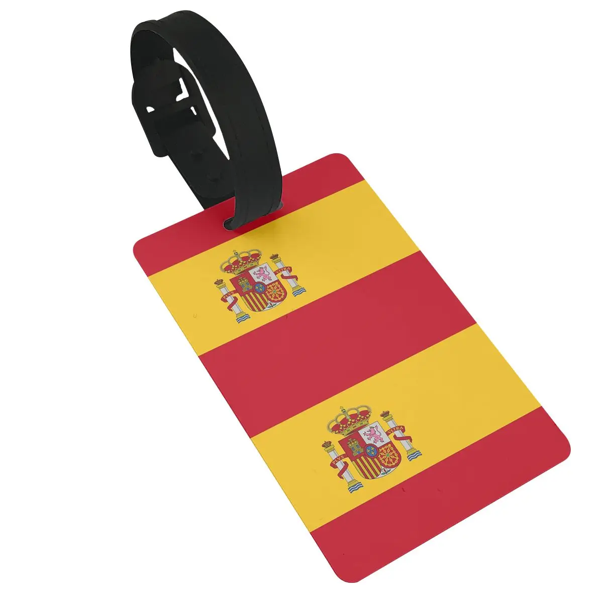 Flag Of Spain Luggage Tags Suitcase Accessories Travel PVC Fashion Baggage Boarding Tag Portable Label Holder ID Name Address