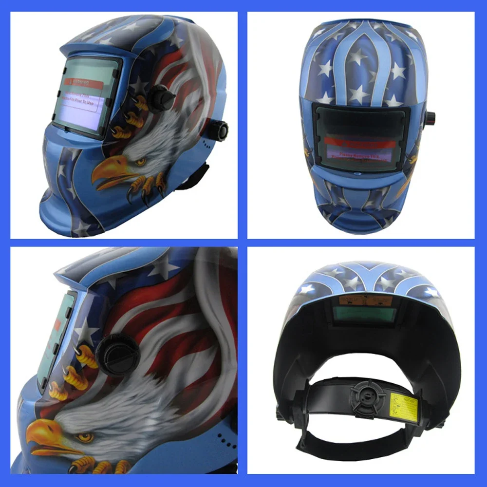 Welding helmet super large screen dual LCD argon arc welder protective helmet head-mounted automatic darkening welding mask