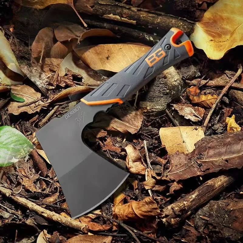 Outside Survival Axe Campground Axe Stainless Steel Multipurpose Firewood Cutting Portable Axe