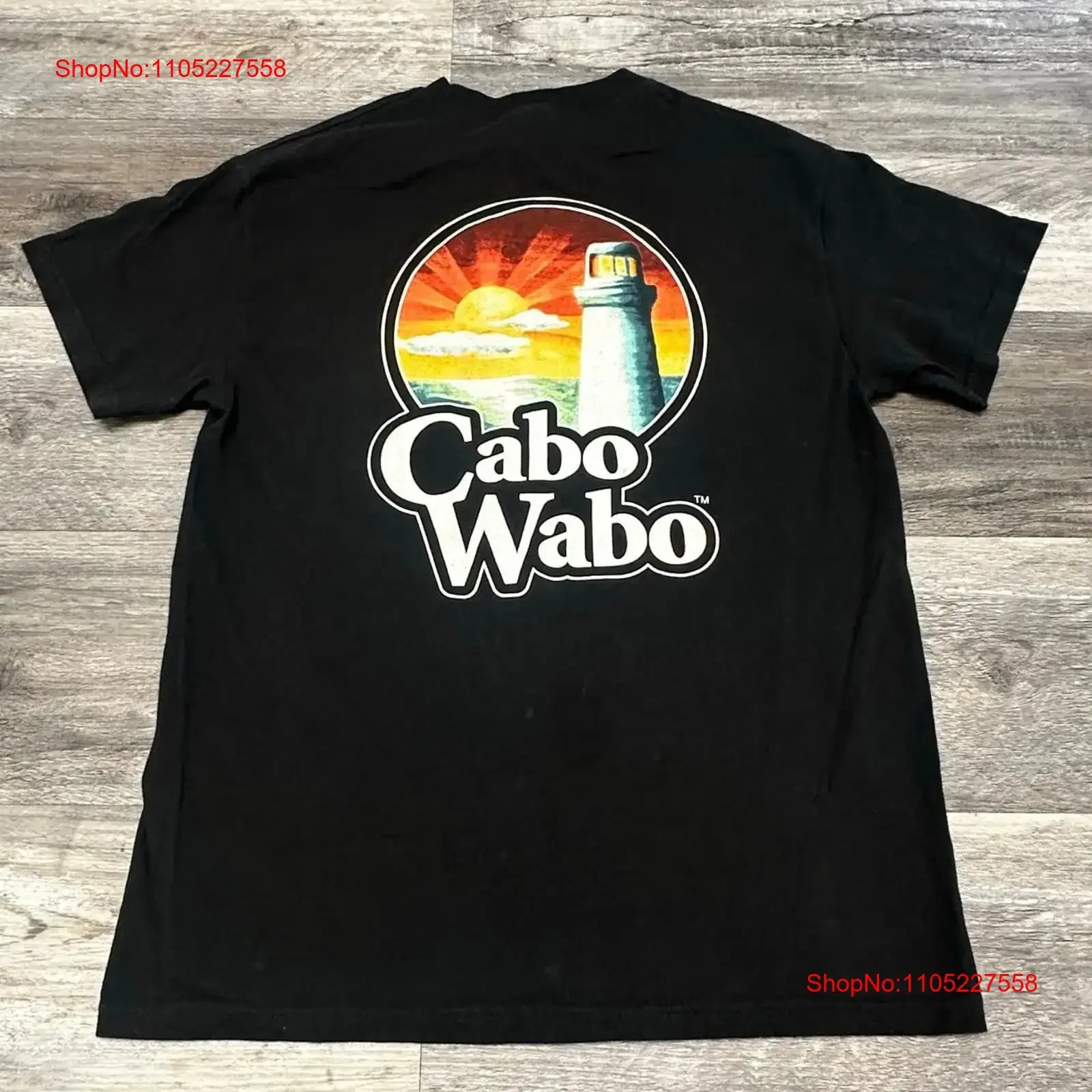 Vintage Sammy Hagar Cabo Wabo Lighthouse Black Mens M Concert Tour Music T Shirt vintage Washed streetwear Casual Unisex