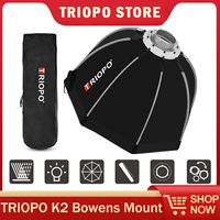 TRIOPO K2 55cm 65cm 90cm 120cm Octagon Softbox Bowens Mount for Sokani X100 X60 Mini COLBOR CL220R Aputure 300C Godox Lighting