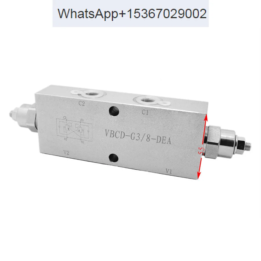 

Imported hydraulic bidirectional balance valve VBCD-G3/8 1/2-DE A -FL/SE A cylinder motor pressure maintaining valve.