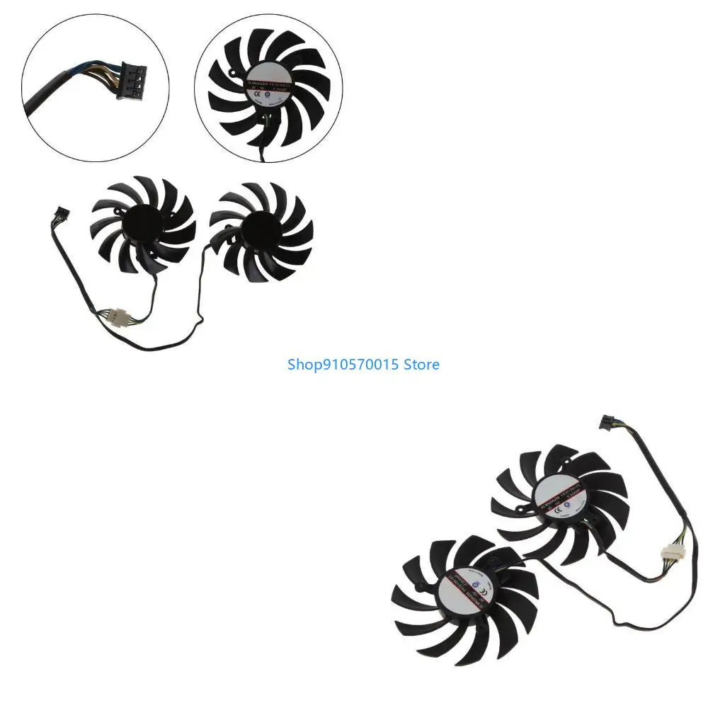 

B95C 75 мм 4-контактный серверный охлаждающий вентилятор для MSI 6930 7850 550 750 770 Ti 7870, кулер для графического для