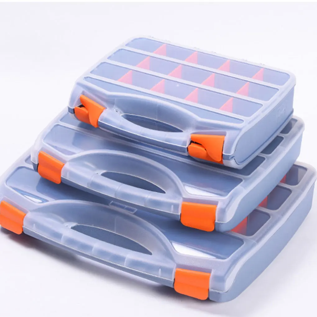 صندوق الأدوات، شبكات تخزين بلاستيكية، فواصل قابلة للإزالة، مفك براغي، علبة إصلاح صغيرة، منظم أدوات التخزين #2
