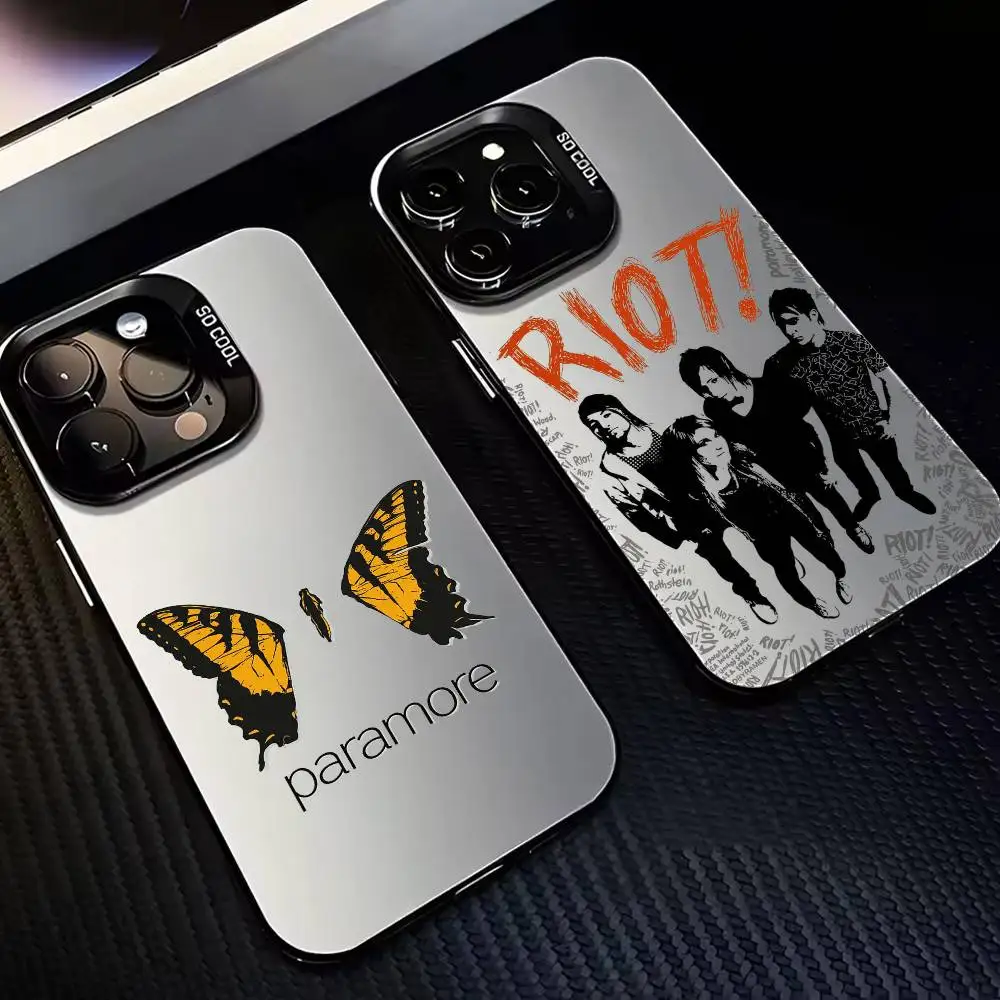 

COOL Band P-Paramore-E Phone Case For iPhone17,16,15,14,13,12,11 Plus,Pro Max Candy Silver Plated Inside Cover