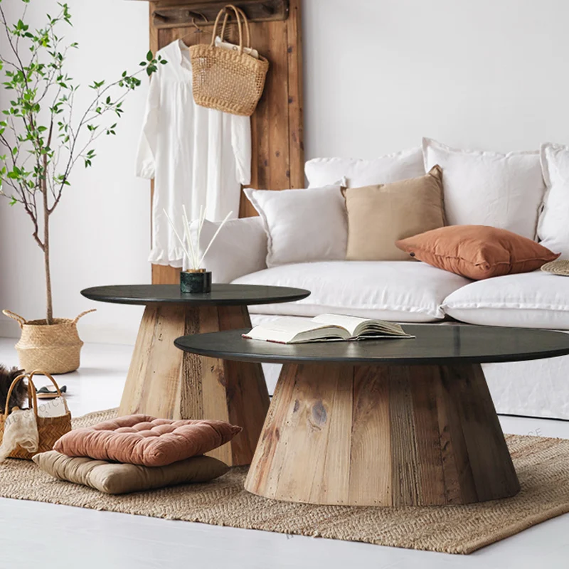 

Wooden Chinese Style Coffee Table Big Size Interior Fashion Vintage Aesthetic Side Table Decoration Couchtisch Room Decorations