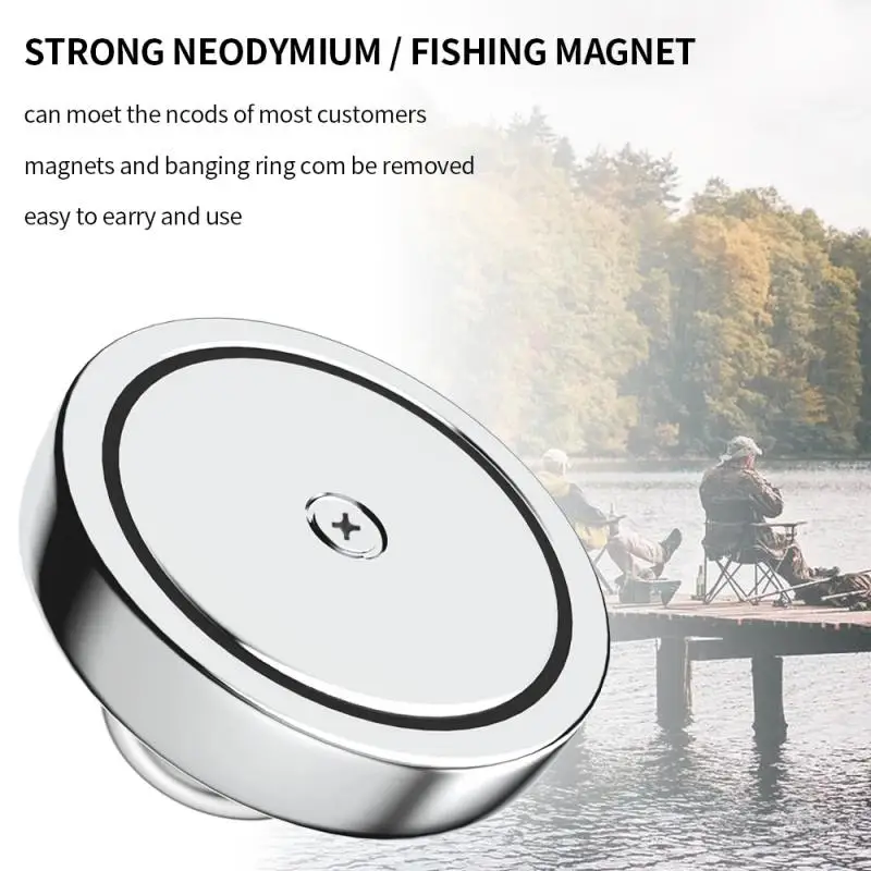 N52 D16-D48 Salvage Magnet Heavy Duty Search Magnets Strong Neodymium Magnet Deep Sea Fishing Magnets Mounting with Ring Eyebolt