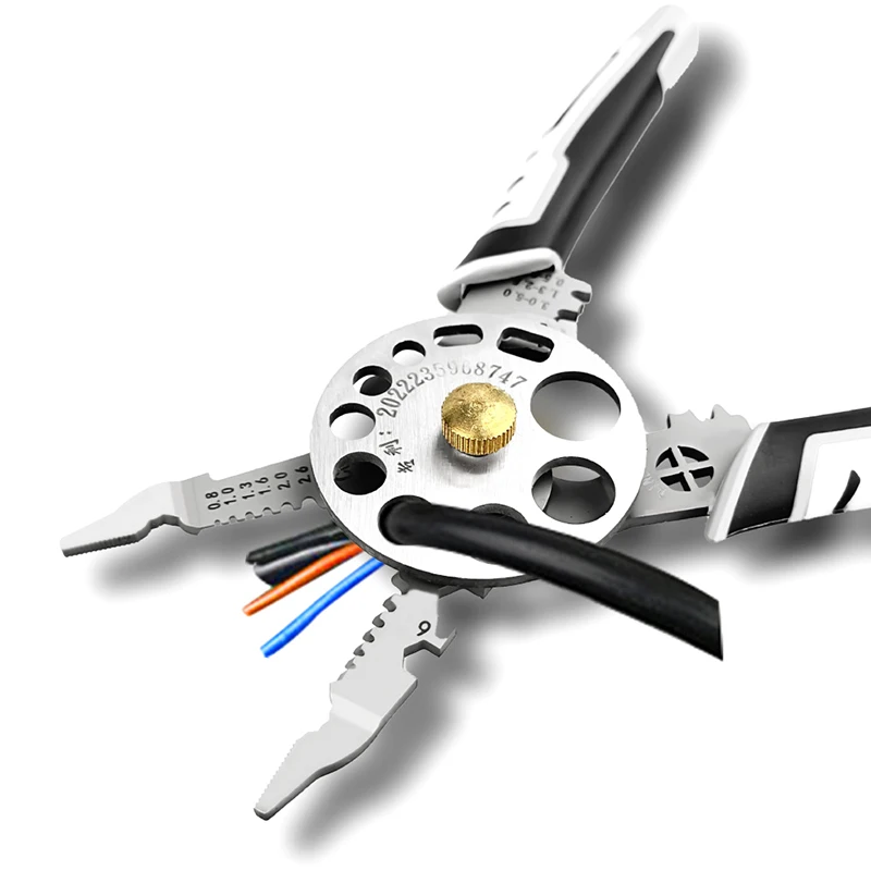 Multifunctional 10 In 1 Wire Cutting Pliers Manual Electrical Wire Stripping Pliers Cable Crimping Pliers Wire Pulling Scissors