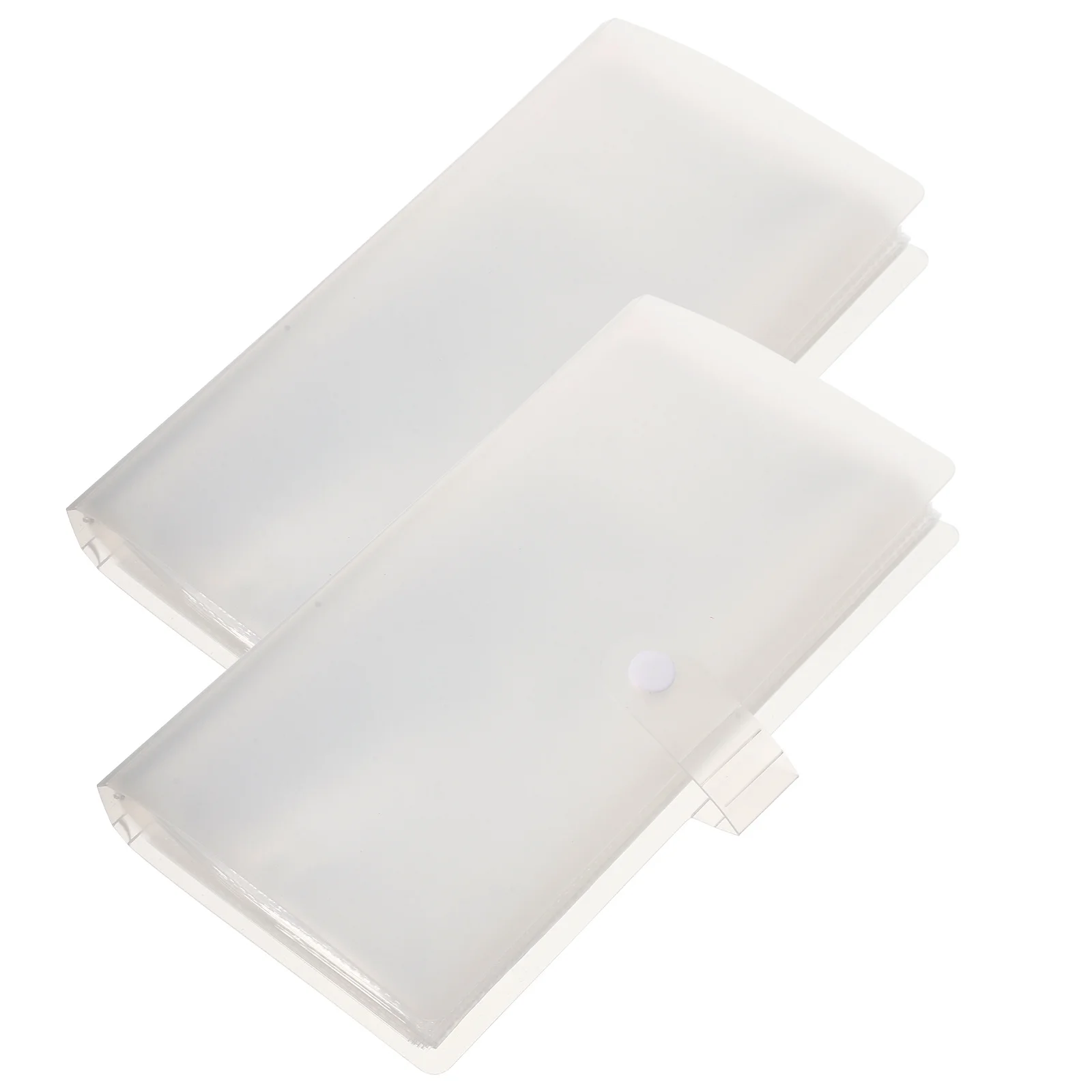 

2Pcs Multi-Purpose Plane Tickets Collector Album Transparent Loose Leaf Storage Book for Cards and Tickets Postcards Album