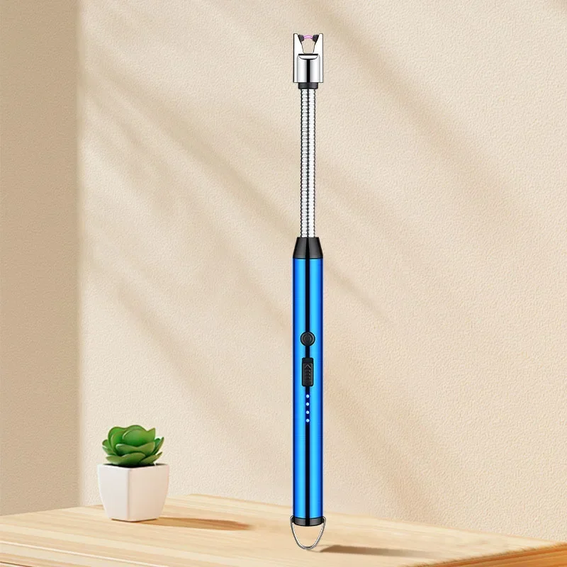 Household portable storage kitchen lighter windproof arc pulse charging ignition gun USB electronic lighter hose ignition rod - Image 5
