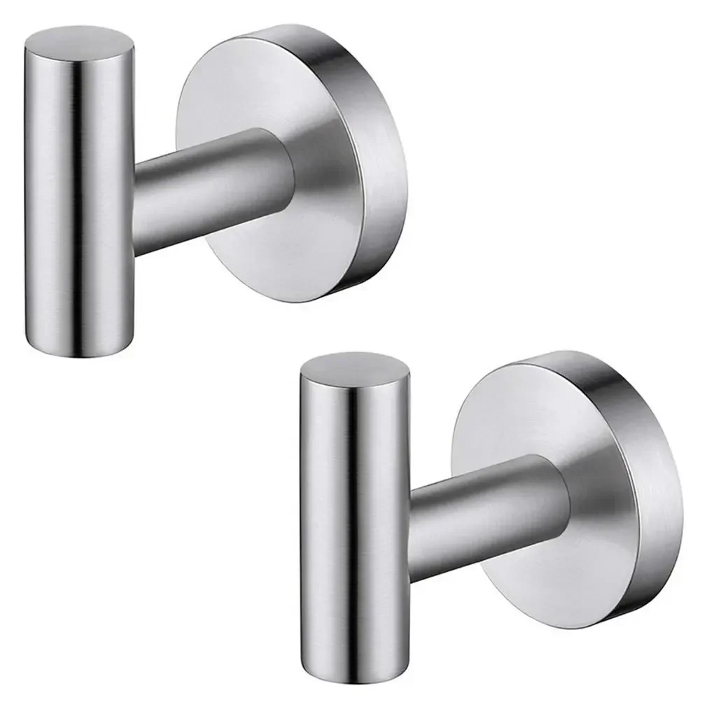 

2pcs Screw-mounting Hook Bathroom Towel 304 Stainless Steel Hook Wall Mount Hook Shower Kitchen Wall Hanging Hooks