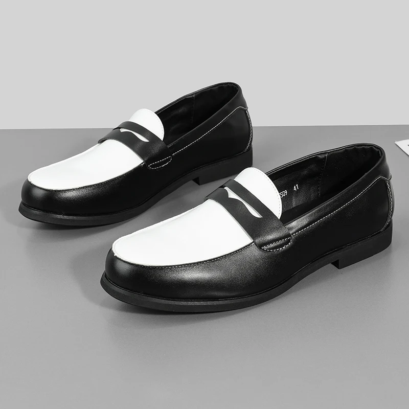 أربعة مواسم رجال الأعمال المتسكعون الرجال أحذية غير رسمية متعددة الاستخدامات مريحة عصرية أحذية من الجلد الصغيرة الأحذية الاجتماعية الرجال