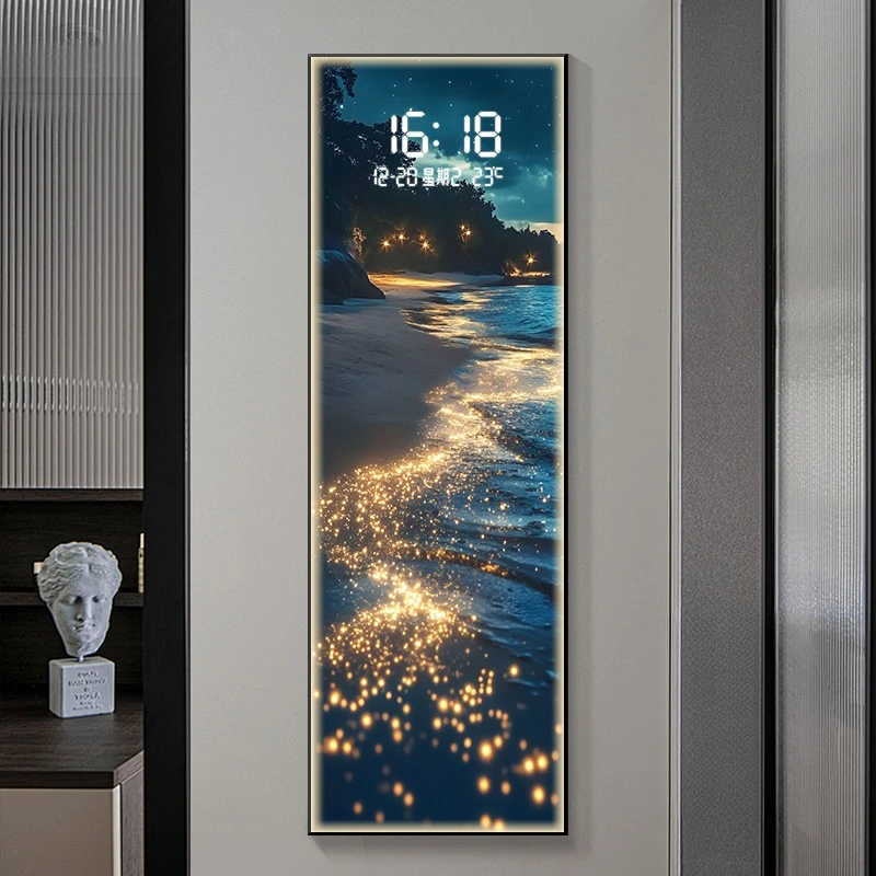 Reloj de Pared de Diseño Moderno, Relojes de Pared Artísticos, Relojes de Pared LED Modernos para Interiores, Reloj de Pared Estético de Lujo, Silencioso, Decoración de Habitaciones