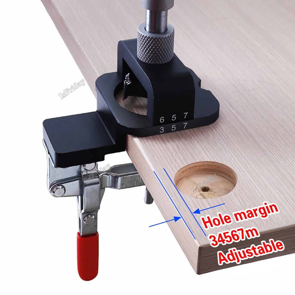 

Woodworking 35mm Concealed Hinge Jig Hole Drilling Guide Locator Template For Frame Cabinet Cupboard Door Hinges Installation