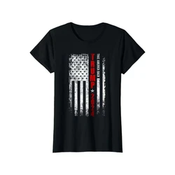 Donald Trump 2024 Take America Back American Flag Patriotic Women's New Crew-Neck Trend Fashion Novelty 100% Cotton T-Shirt 1232