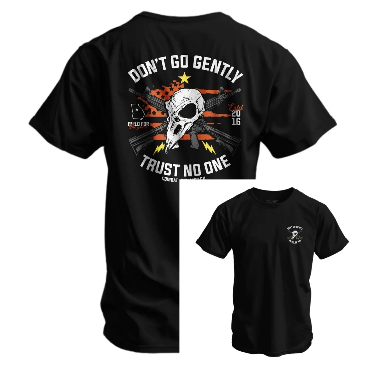 2026 Don't Go Gently. Trust No One Men's T-Shirt - Combat Iron Military T-shirt - Suitable for Sports Wear Pure Cotton