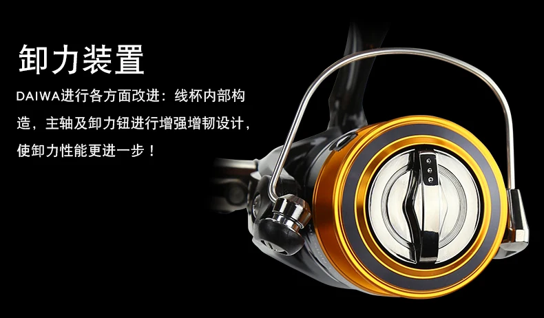 DAIWA Angelrolle MISSION CS 2000–4000, neue ABS-gefräste Aluminiumspule, 2 kg–6 kg, Leistung 3 + 1 BB – Detail 4