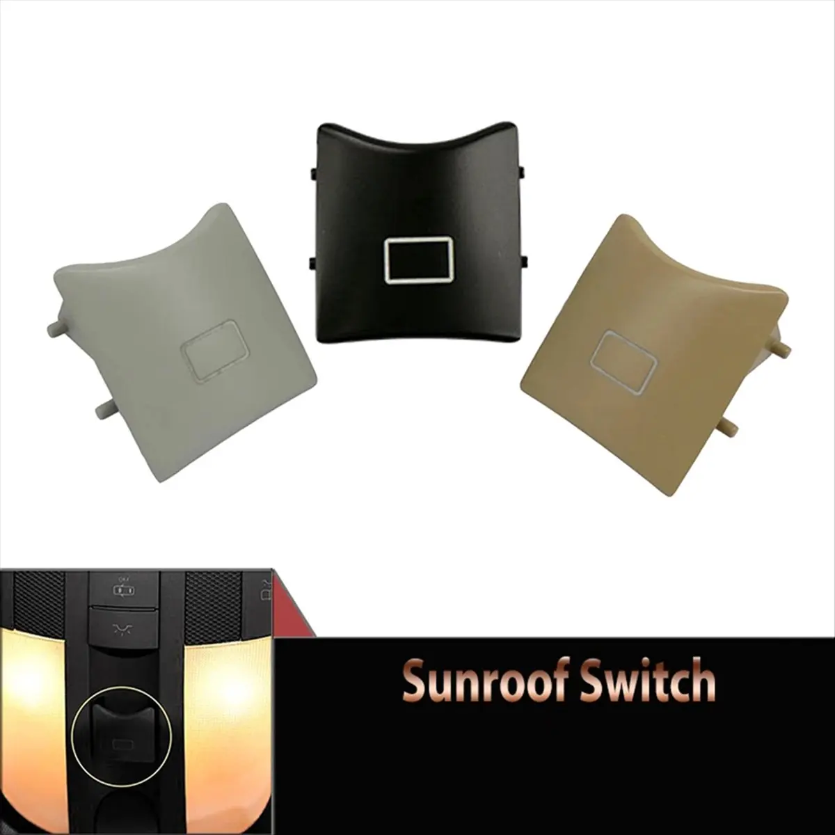 For Mercedes Benz W164 W251 ML Class Sunroof Window ABS Button Beige New Arrivals
