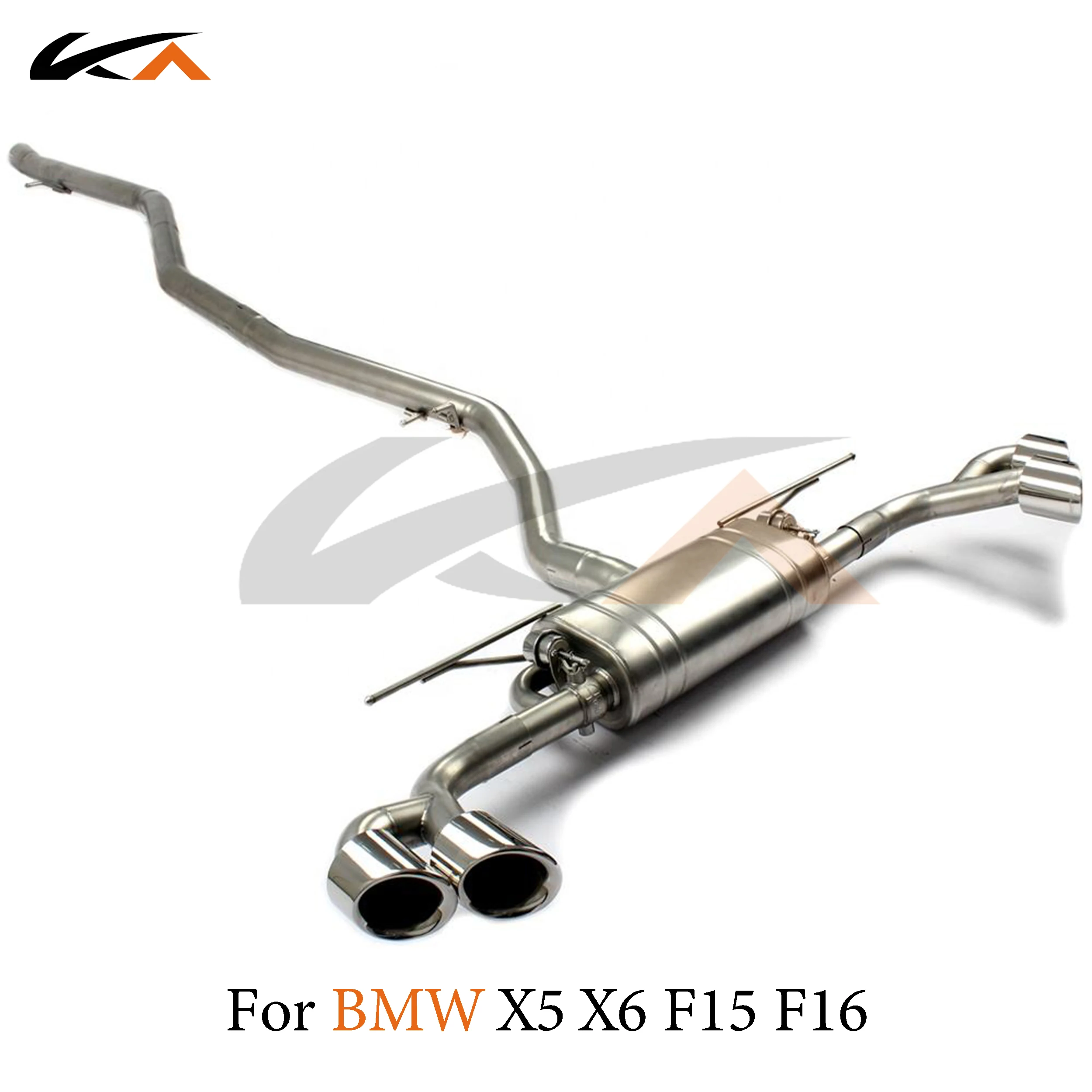 KA Tuning exhaust system parts stainless catback for BMW X5 X6 F15 rear section performance muffler valve