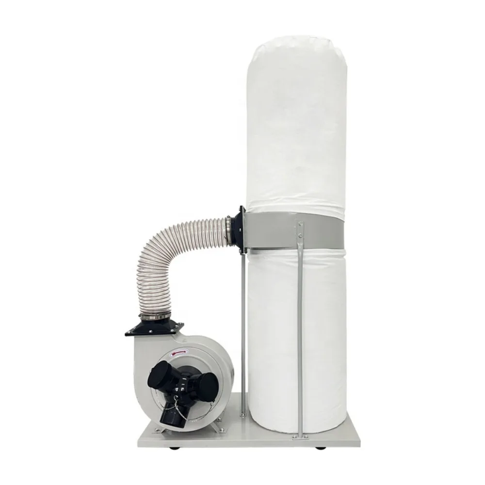 MF 9022 1,300 CFM 5-Micron Woodworking Dust Collector with Collection Bag and Mobile Base