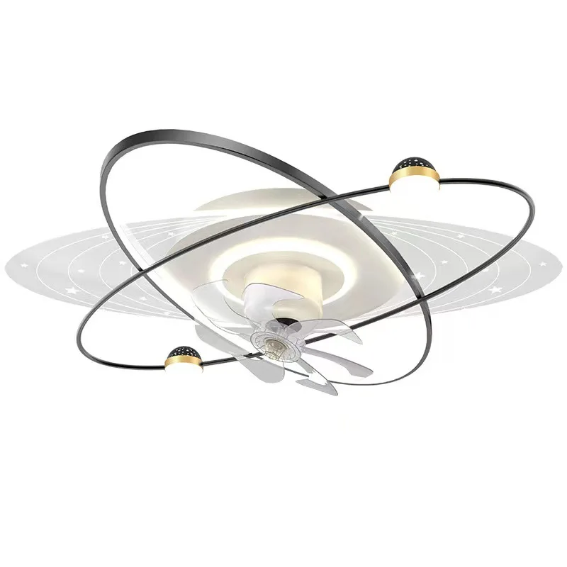 

Ceiling fan light living room, main light household integration, new modern simple shaking head bedroom