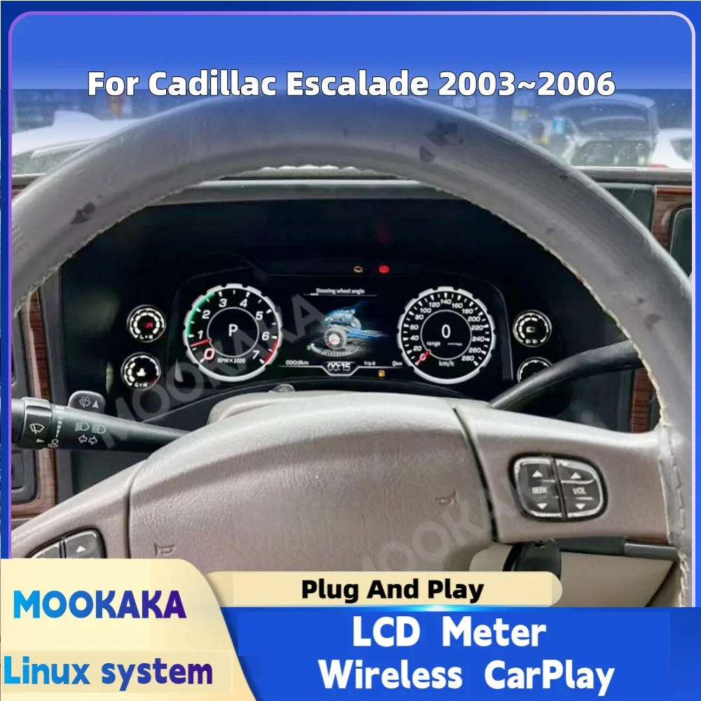 Digital Dashboard For Cadillac Escalade 2003 2004 2005 2006 Car Cluster LCD Meter Virtual Cockpit Digital Instrument Panel