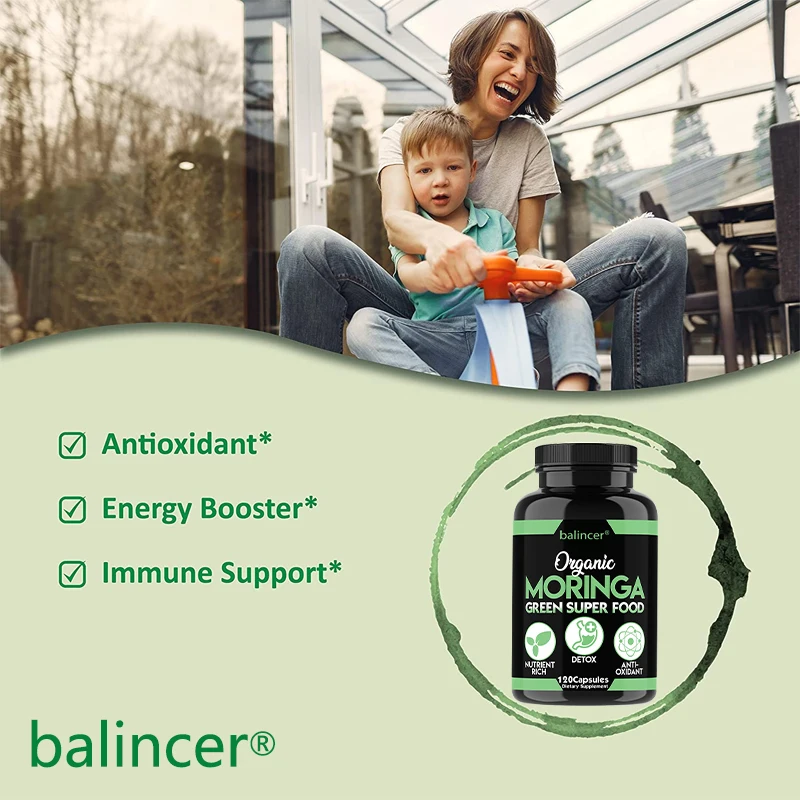 Balincer-Capsules de Moringa, Améliore le système immunitaire, Favorise la santé du surpoids, Soutient la santé des yeux, du cerveau et de la digestion