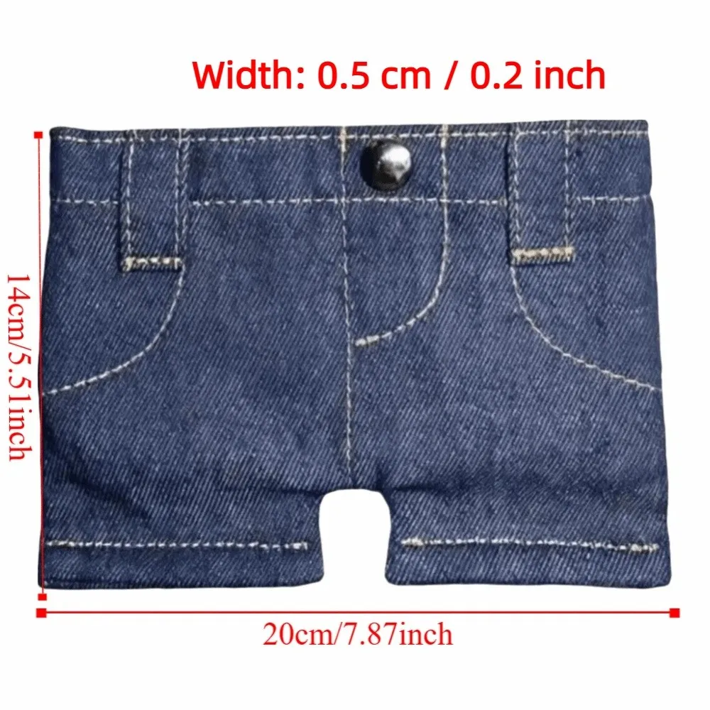 الإبداعية الرجعية البسيطة الجينز على شكل المحفظة ضئيلة حجم صغير جيب السراويل حامل بطاقة Bifold المحمولة طوي تغيير مفاتيح حقيبة #6