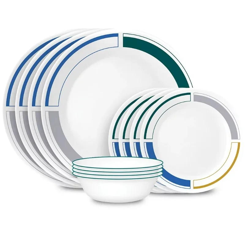 Zestaw obiadowy Corelle Color Block 12 pc, 4