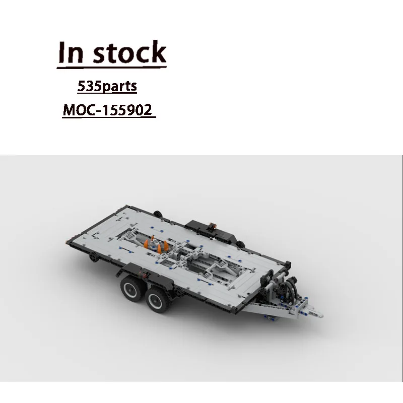 

MOC-155902 Новый классический грузовой грузовик с прицепом, модель строительного блока 535, детали для мальчиков и детей, строительный блок на день рождения, игрушка в подарок